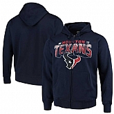 Men's Houston Texans G III Sports by Carl Banks Perfect Season Full Zip Hoodie Navy,baseball caps,new era cap wholesale,wholesale hats